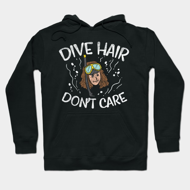 Diving Hair Don't Care Hoodie by maxdax